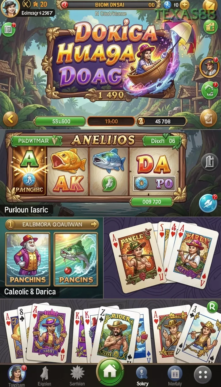 Cuplikan layar ADAM77 — menu navigasi